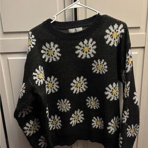 Black Daisy Sweater